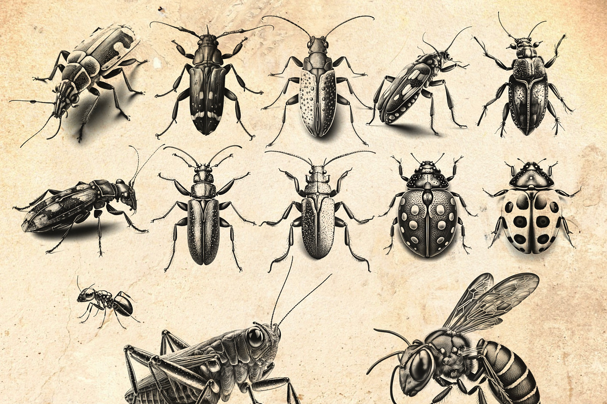 Beetle & Insect Procreate Stamps, a Brush Add-On by CreativeProBrushes (Photo 3 of 5)
