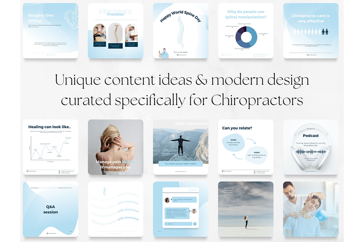 60 Chiropractor Posts, a Social Media Template by PatternLab. (Photo 4 of 7)