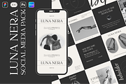 Luna Nera B&W Instagram Template, A Social Media Template By Luna Studio