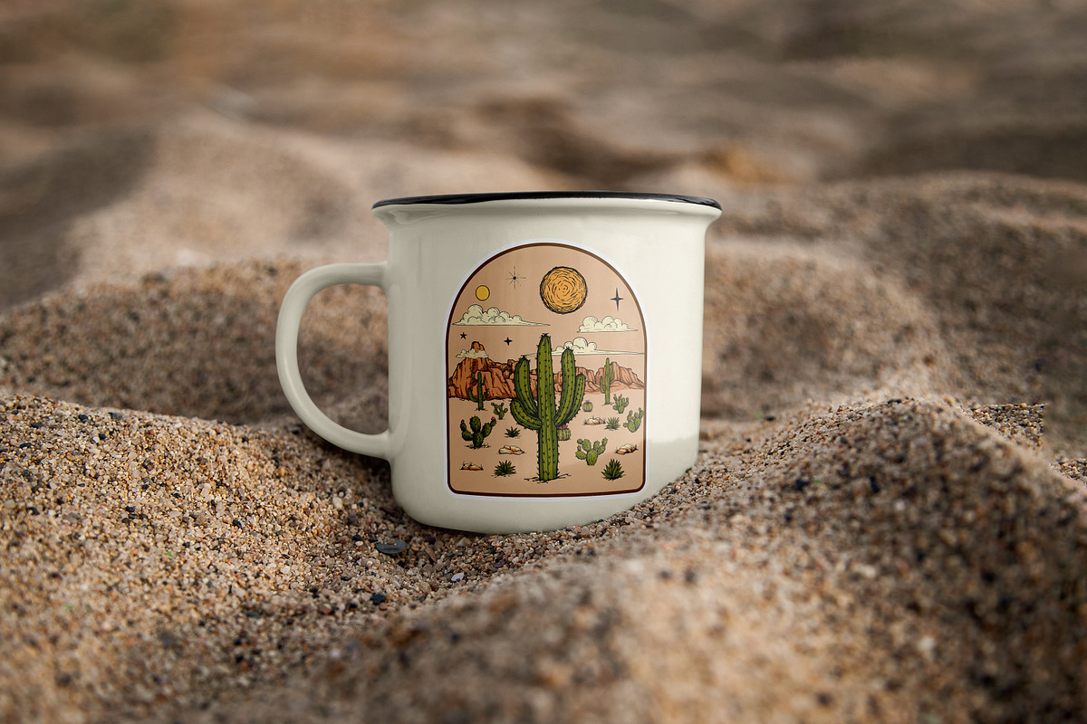 Hand Drawn Desert Landscape Elements, an Illustration by Artolabs (Photo 8 of 19)
