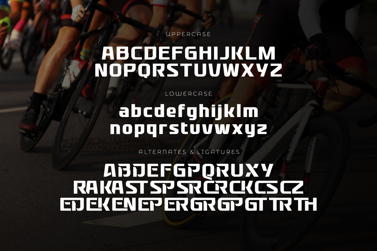 Pedal Track - Sport Bicycle, a Sans Serif Font by twinstd (Photo 10 of 11)