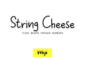 String Cheese, a Sans Serif Font by Mix Fonts