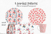 Watercolor Set CHRISTMAS FRIENDS, an Animal Illustration by Satika (Thumbnail 4 of 9)