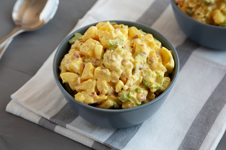Homemade Classic Potato Salad in Bowls, side view., a Food & Drink Photo by LiudmylaChuhunova