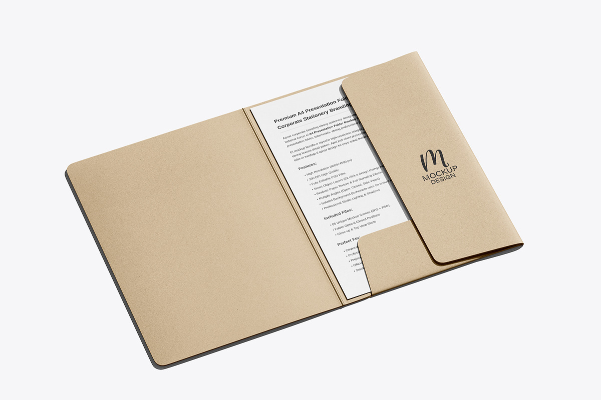 A4 Presentation Folder & Mockup, an Advertising Mockup by pixelmock (Photo 11 of 17)