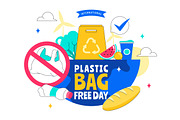 10 Plastic Bag Free Day Illustration, an Object Illustration by denayunebgt (Thumbnail 4 of 4)