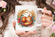 Fall Squirrels Garden Clipart, an Illustration by RobertsArt (Thumbnail 3 of 7)