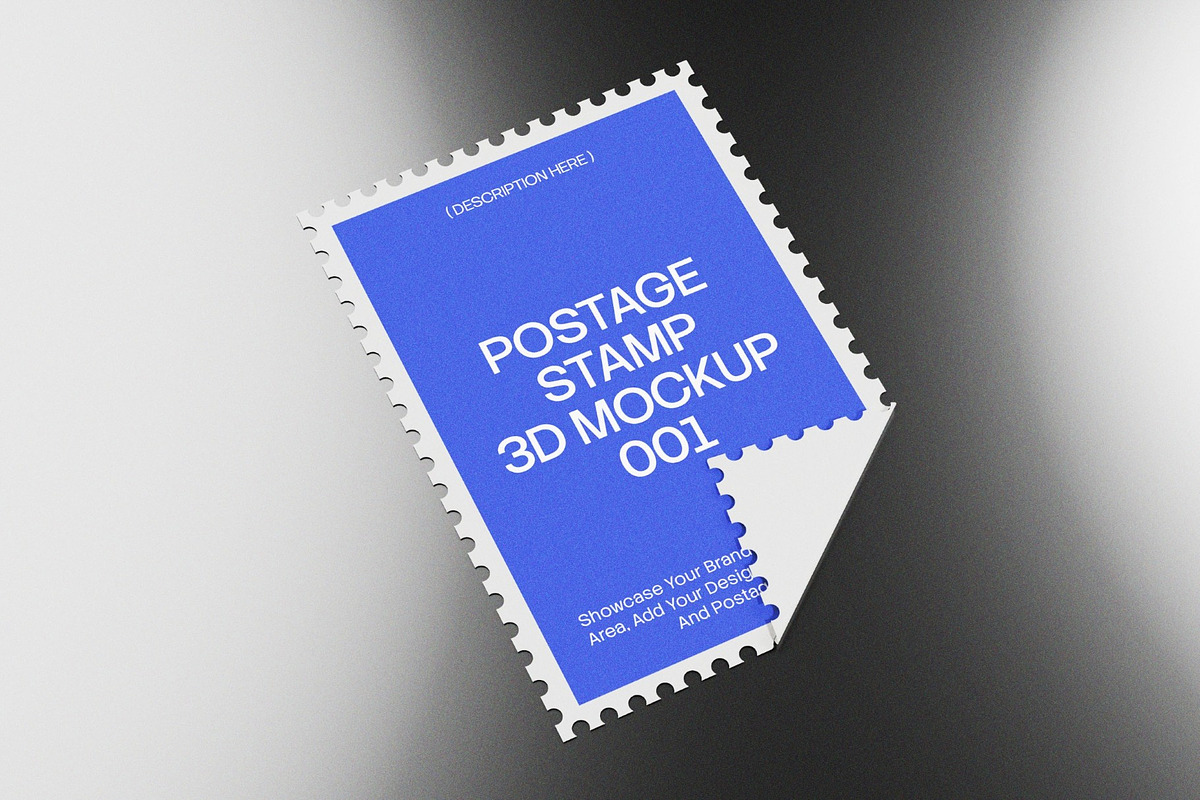 Postage Stamp On Metal 3D Mockup, a Books & Magazine Mockup by graphicook (Photo 4 of 4)
