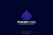 Modern Gradient Poker code Logo, a Branding & Logo Template by Artnivora.Std (Thumbnail 1 of 3)