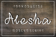 Alesha Script Font, a Script Font by MaikoHatta