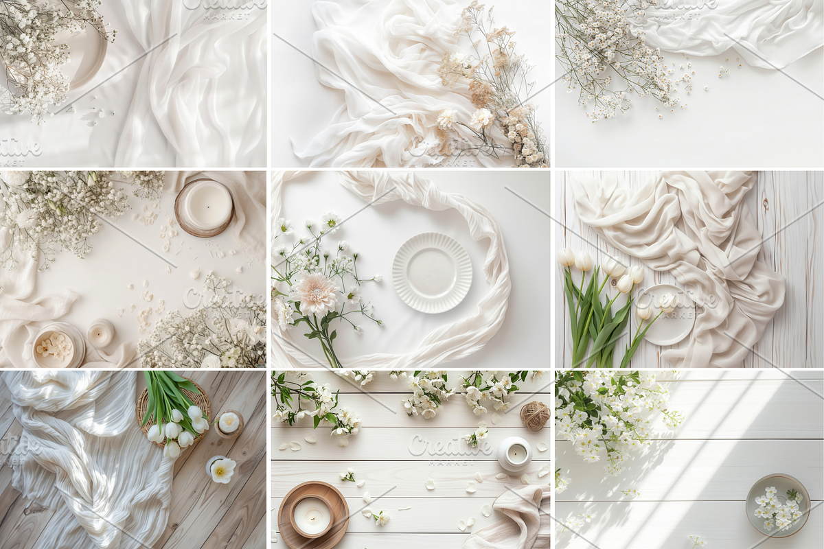 White Table Flat Lay Photo Bundle, a Background Photo by TatiMockup (Photo 4 of 8)