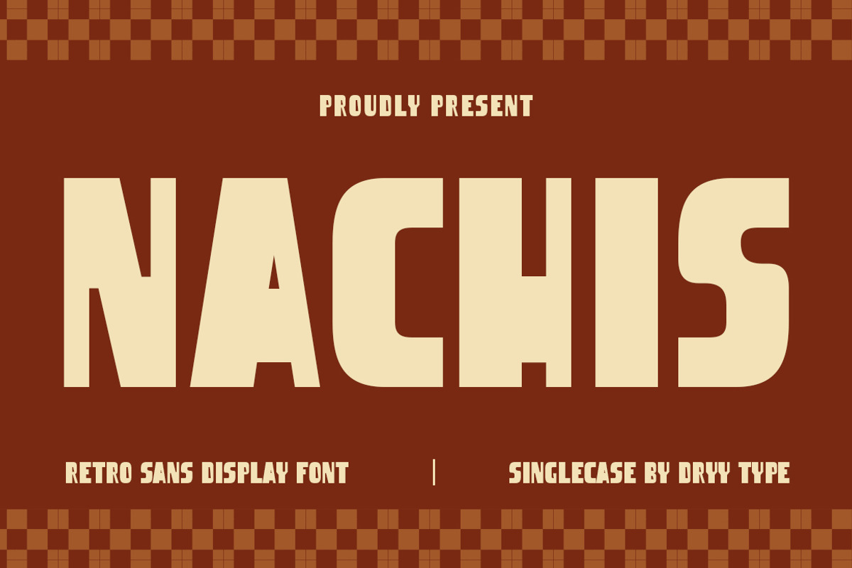 DT Nachis - Retro Sans Display, a Font by Dryy.type (Photo 1 of 9)