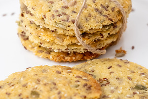 Crunchy biscuits diet snack crispbread cookies, a Food & Drink Photo by Photo Drive Studio