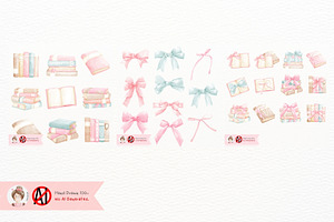 Coquette Book Clipart, Book With Bow