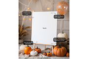 Pumpkin Party Easel Template, a Product Mockup by MockupWizard (Thumbnail 2 of 5)