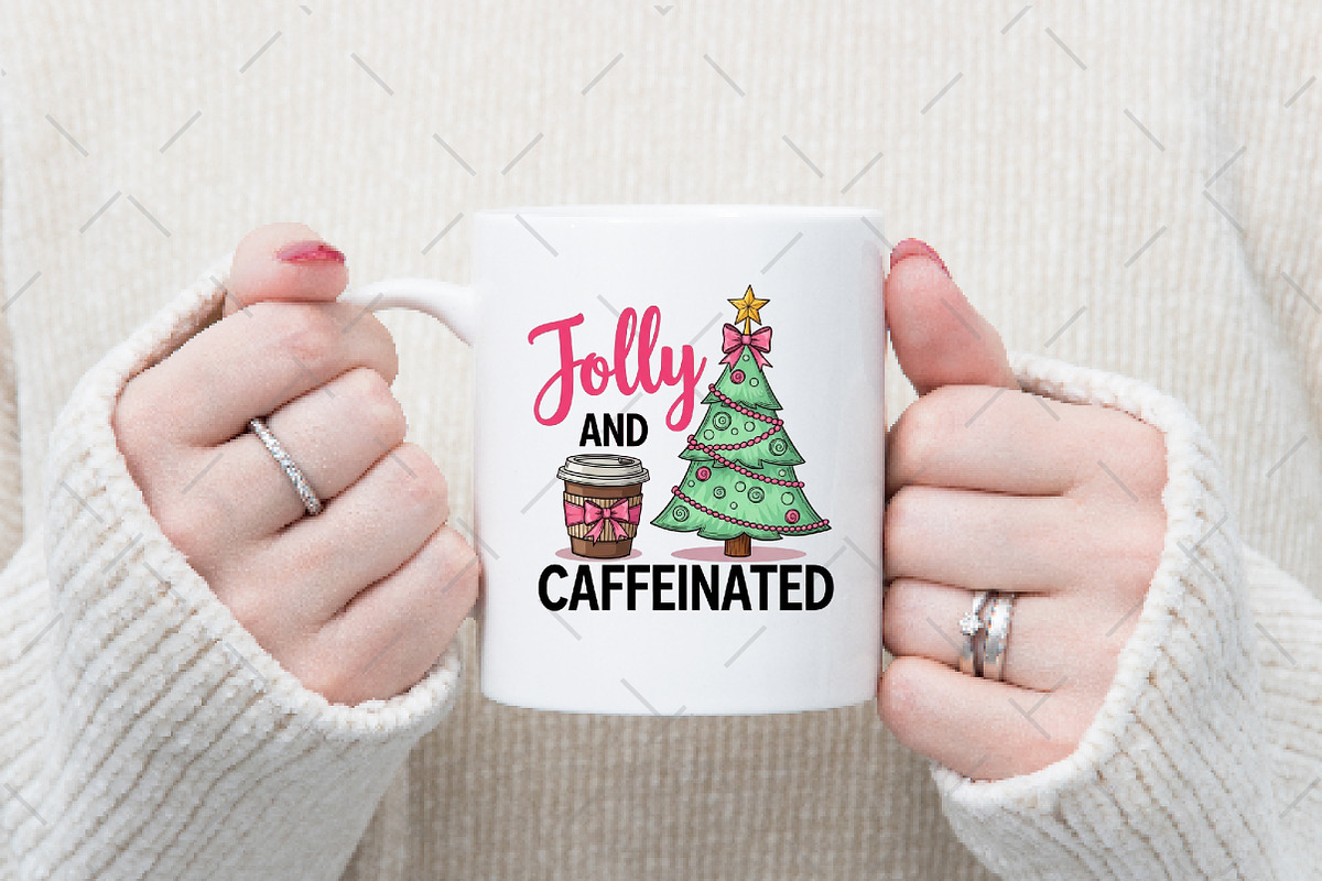 Jolly and Caffeinated Png, an Illustration by Watercolor design (Photo 2 of 3)