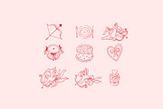 Be Mine - Valentine's Day Clipart, a Decorative Illustration by Barkova Nadya (Thumbnail 3 of 7)