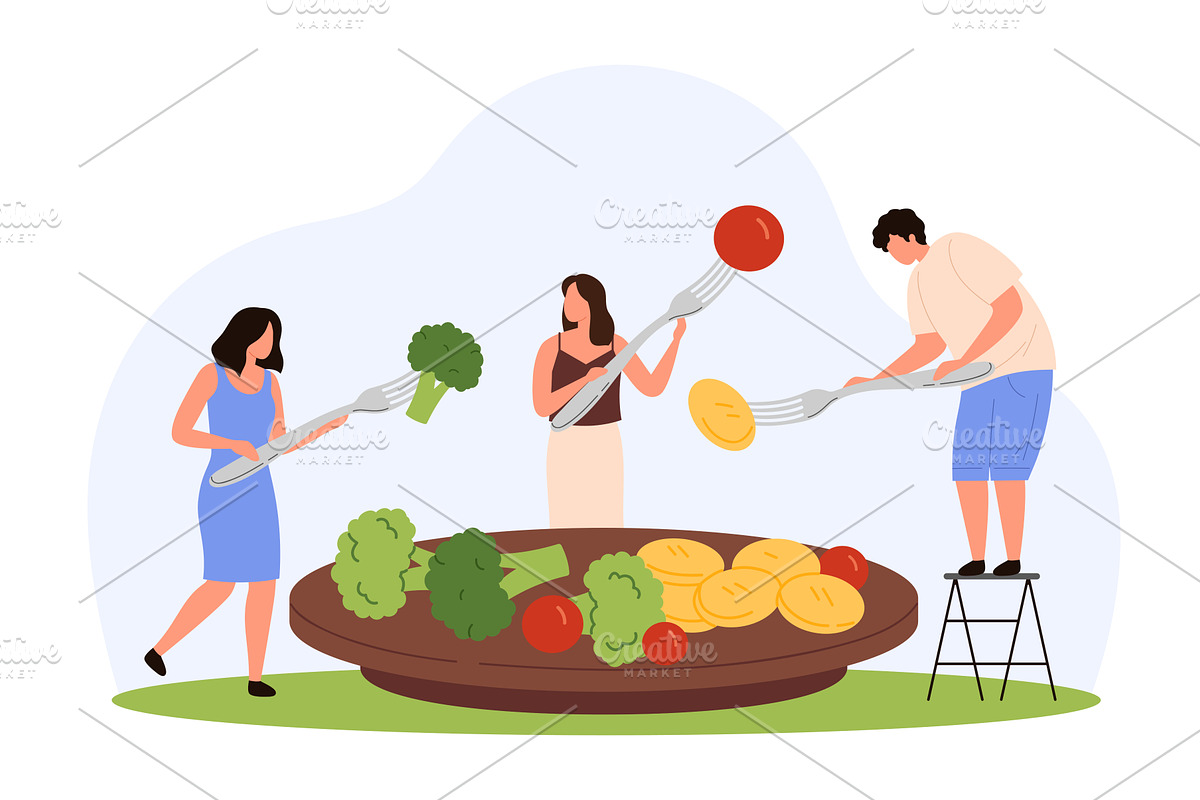 Healthy breakfast, vitamin nutrition, a Food Illustration by Flashvector