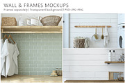 LAUNDRY ROOM Wall&Frame Mockups, a Print Template by MyHomeMockups (Thumbnail 1 of 7)