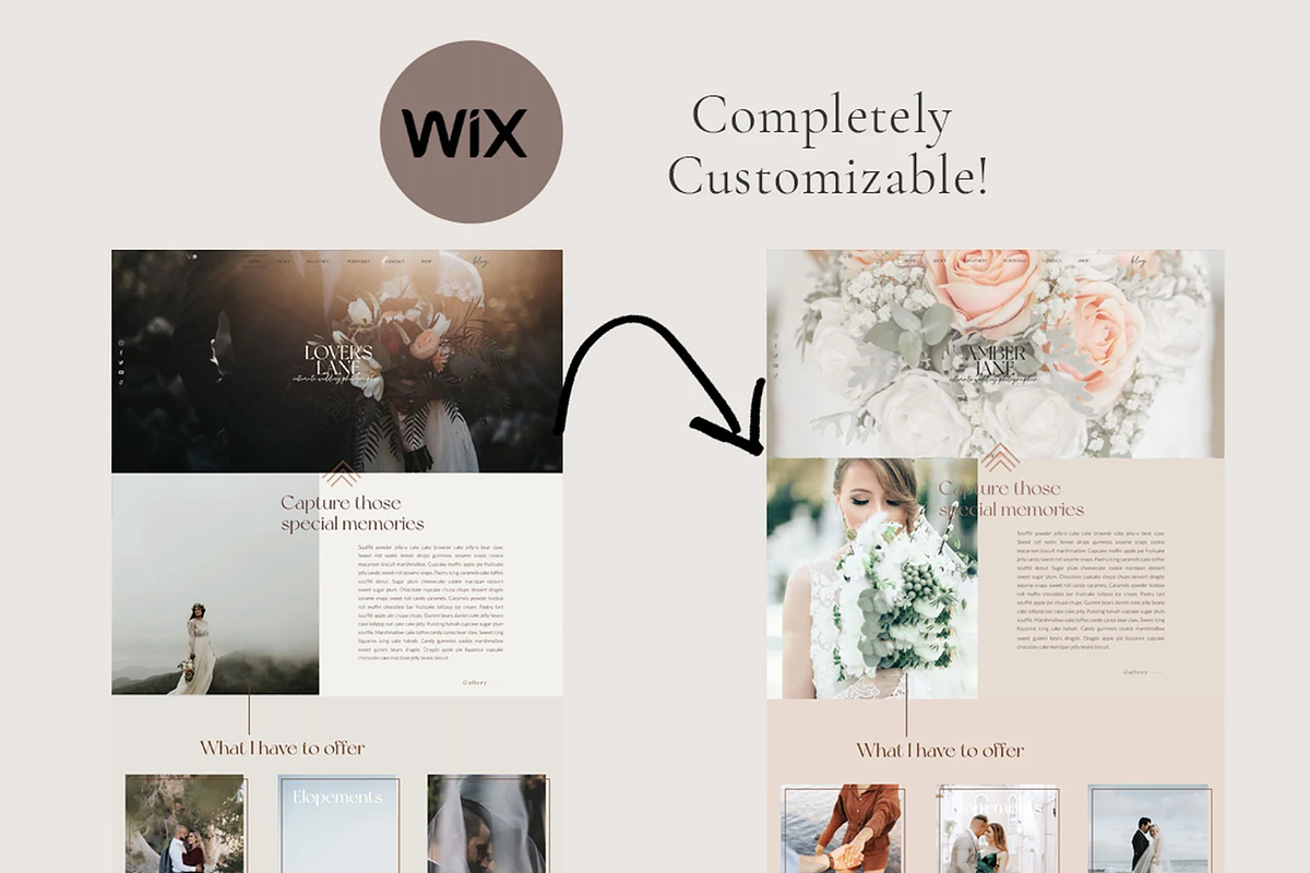 Wix Website Template - Lover's Lane, a Wix Template by pinesandpearls (Photo 4 of 6)