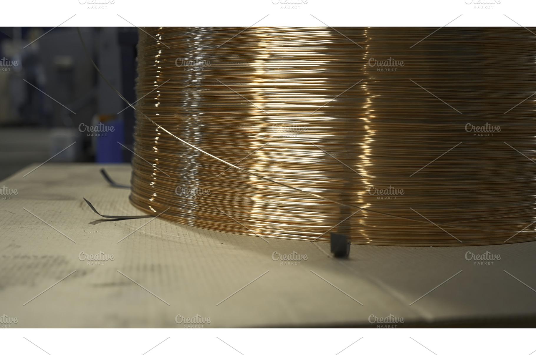Close-up of wound copper wire in, an Industrial Photo by Media Whale Stock