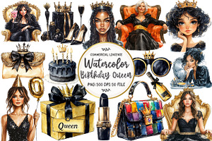 Birthday Queen Sublimation Clipart, an Illustration by OK Design