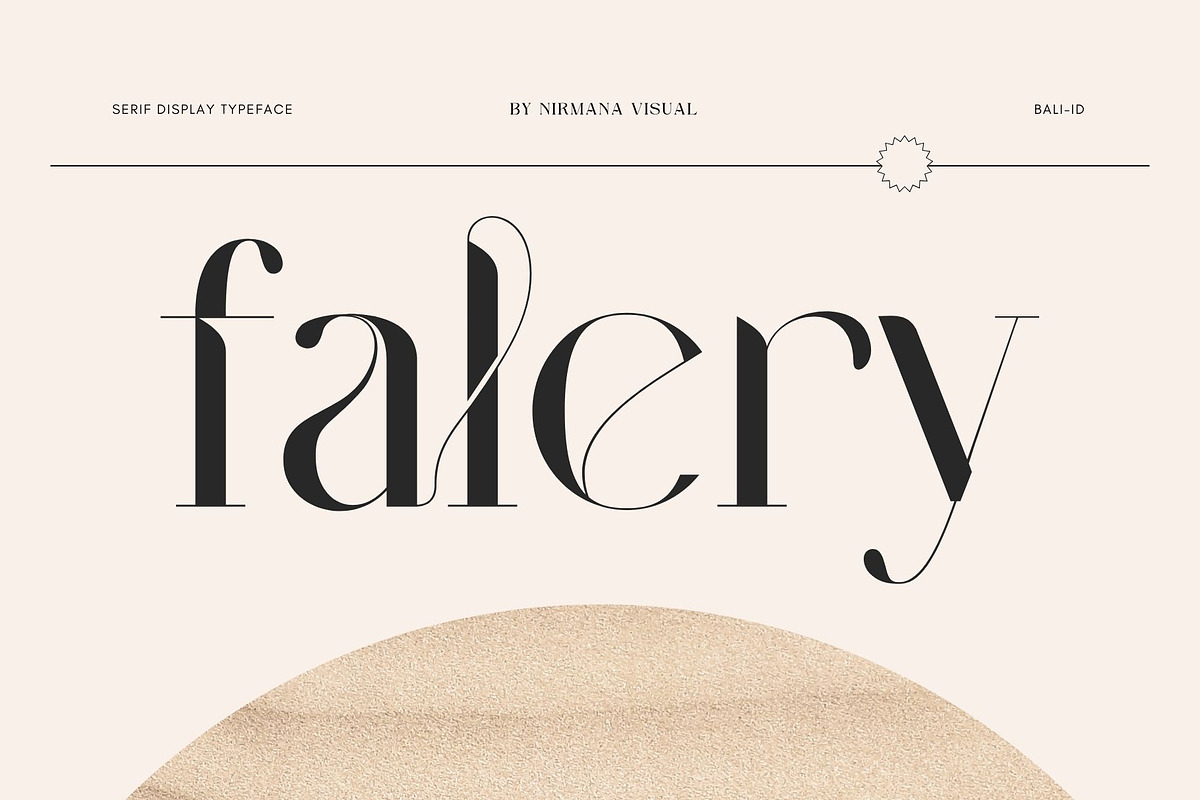 Falery - Modern Serif, a Serif Font by Nirmana Visual (Photo 1 of 8)