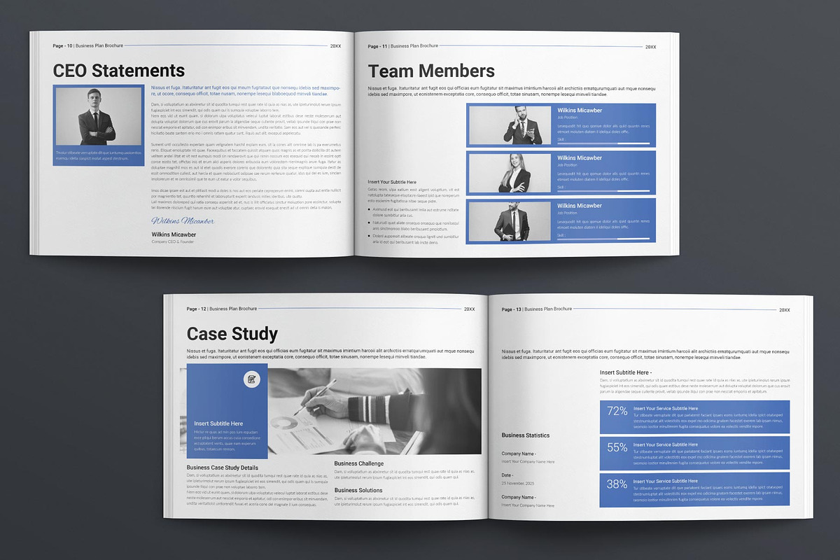 Business Plan Layout Design Template, a Brochure Template by MassiveCreator