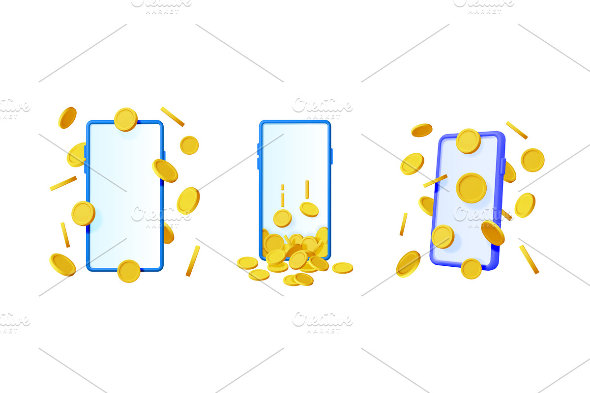 Set of 3d vector illustrations of, a Finance Illustration by Abscent