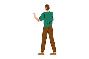 Man pointing finger showing, a Person Illustration by pikepicture