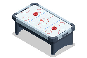 Air Hockey Table. Isometric air, an Object Illustration by Golden Sikorka