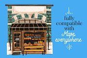 The Downtown vintage stores clip art, an Illustration by Cocoa studio by Eliza M (Thumbnail 5 of 6)