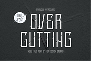 Over Cutting Font, a Blackletter Font by QR Design Studio (Thumbnail 1 of 6)