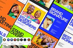 Brand Identity Colorful Social Media