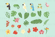 Tropical Clipart - Swiitery, an Illustration by Iconixar & Friends (Thumbnail 2 of 2)