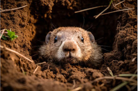 Snug Groundhog animal house, an Animal Photo by Ylivdesign