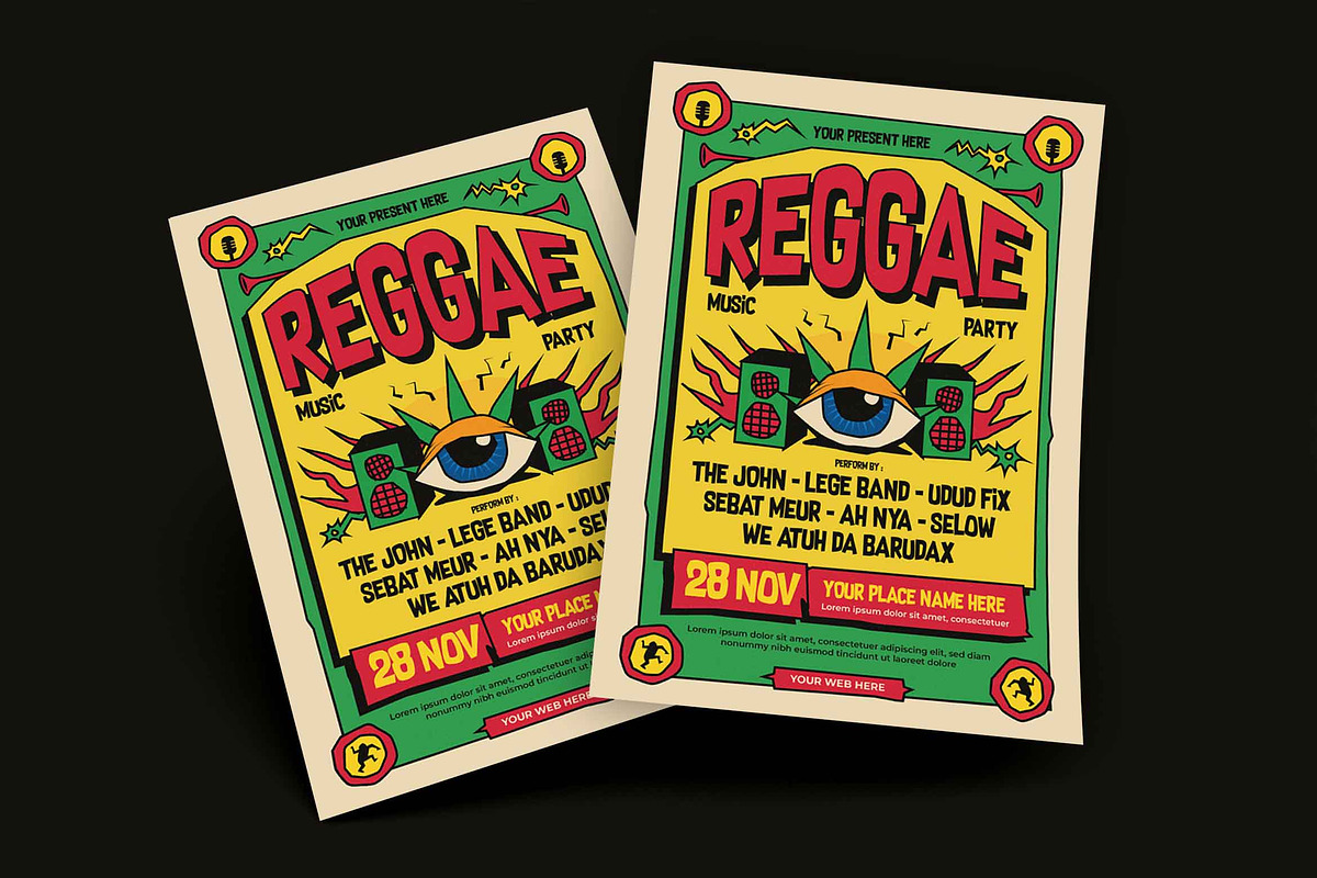 Reggae Music Festival Flyer, a Flyer Template by megarez (Photo 1 of 3)