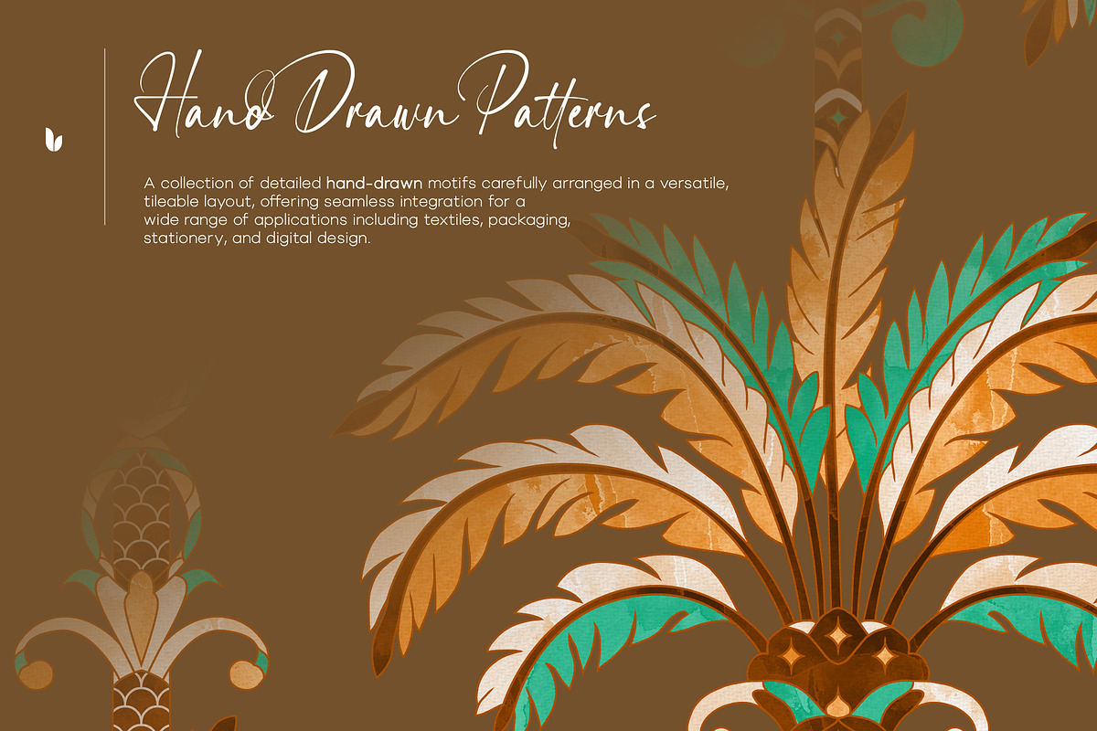 Coqueiro | Hand Drawn Luxury Prints, a Pattern Graphic by LEAFure (Photo 8 of 11)