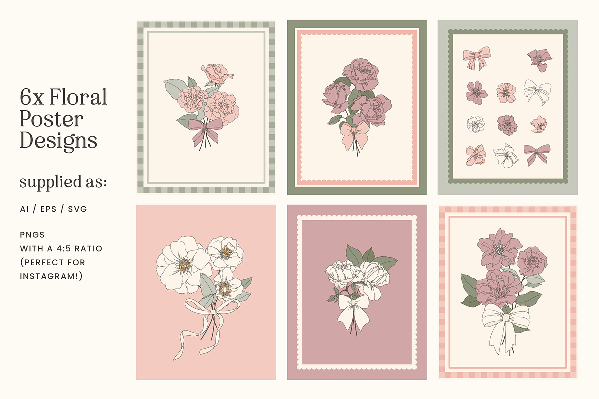 Romantic Floral Vector Illustrations, a Decorative Illustration by Emma Webb Studio (Photo 5 of 9)