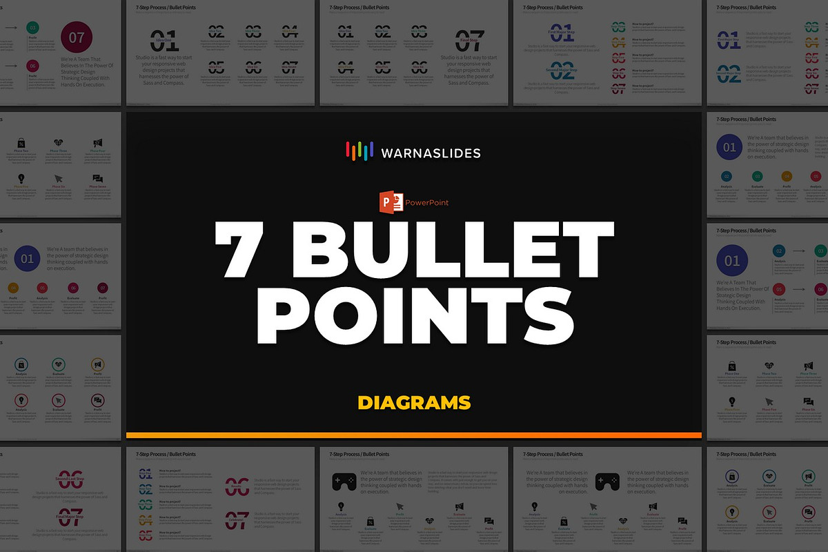 7 Bullet Points PowerPoint Templates, a Presentation Template by Warna Works (Photo 2 of 7)