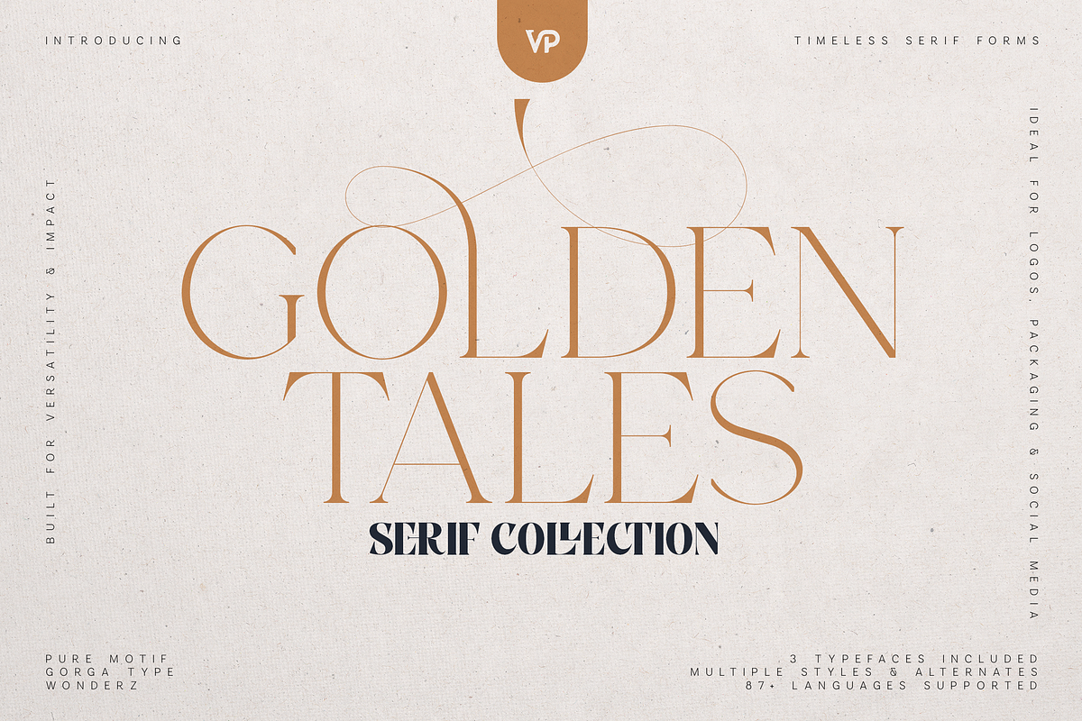 SALE! Golden Tales Serif Collection, a Serif Font by VP Fonts (Photo 1 of 23)