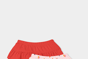 Baby Tiered Skirt With Pants Mock-up