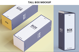 Tall Box Mockup, a Print Template by ana.ien