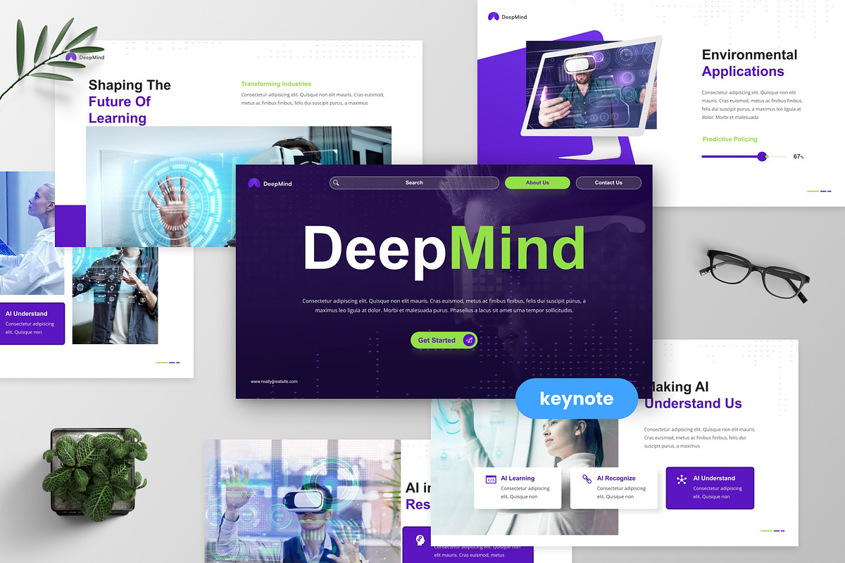 DeepMind - Artificial Intelegence, a Presentation Template by GraphauseProject (Photo 1 of 6)