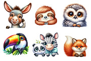 Animal Peeking Around Corner Clipart, an Illustration by CreationArt (Thumbnail 5 of 5)