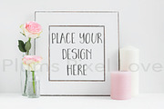 Floral Frame Mockups Mini Bundle, a Print Template by Plums Pixel Love (Thumbnail 4 of 4)