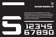 Machine Numeral Set, a Sans Serif Font by Port Design Company (Thumbnail 1 of 7)