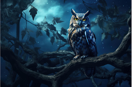 Nocturnal Owl forest bird night, an Animal Photo by Ylivdesign