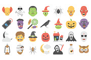 Halloween Flat Vector Icons – Spooky, an Illustration by Vector Portal (Thumbnail 2 of 2)