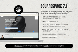 Coaches Squarespace Website Template